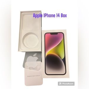 Apple IPHONE 14 Starlight EMPTY BOX Case Like New with Apple Sticker